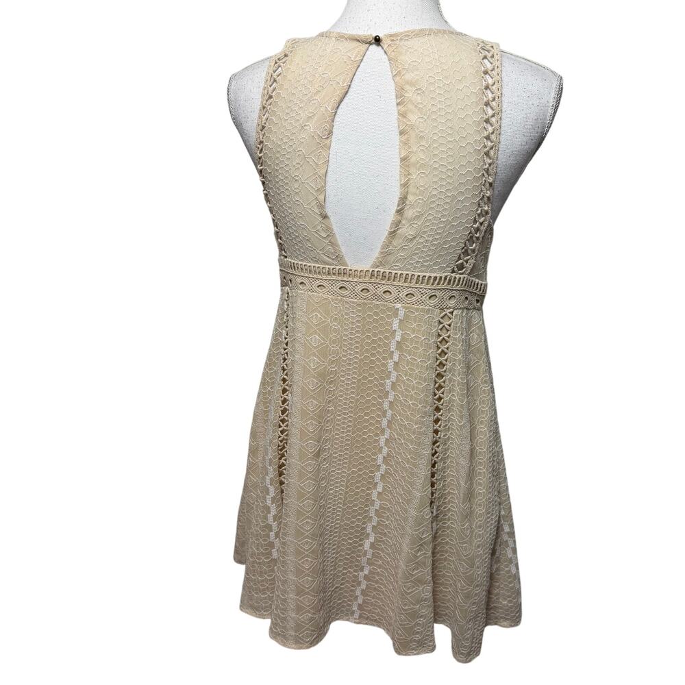 Free People Wherever You Go Ivory Mini Dress Women's Size 4 - Picture 6 of 8
